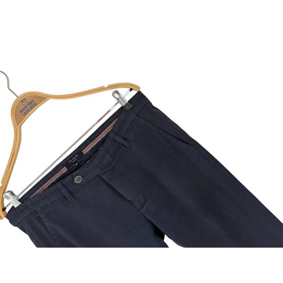 Ted Baker Mens Tailored Fit Chino Pants Size 32R Cotton BlendBlue Gray - Picture 3 of 13